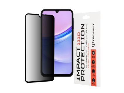 Techsuit 111D Privacy Full Glue ochranné sklo na Samsung Galaxy A15 4G / A15 5G / M15 – čierne