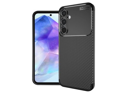 Techsuit CarbonFiber kryt na Samsung Galaxy A55 5G – čierny