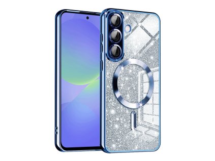 Techsuit Luxury Glitter MagSafe – puzdro na Samsung Galaxy A36 5G / A56 5G – svetlomodrý