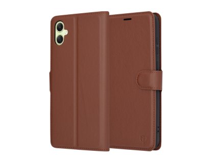 Techsuit Leather Folio – puzdro na Samsung Galaxy A05 – hnedý