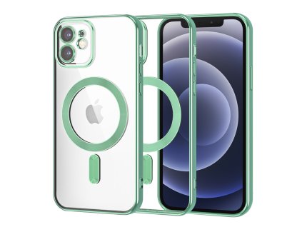 Techsuit Luxury Crystal MagSafe kryt na iPhone 12 – svetlozelený