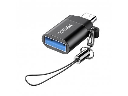 Yesido Adaptér OTG (GS07) - Micro USB na USB, Plug & Play, 5 Gb/s - čierny