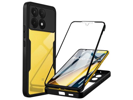 Techsuit ColorVerse 360 Series + Screen Protector 360° obal so sklom pre Xiaomi Poco X6 Pro – čierne