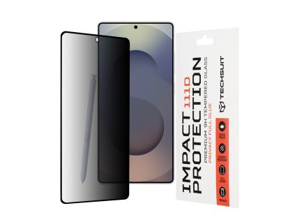 Techsuit 111D Privacy Full Glue – privacy tvrdené sklo pre Samsung Galaxy S25 Ultra – čierne