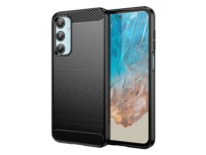 Techsuit Carbon Silicone puzdro pre Samsung Galaxy M35 – čierne