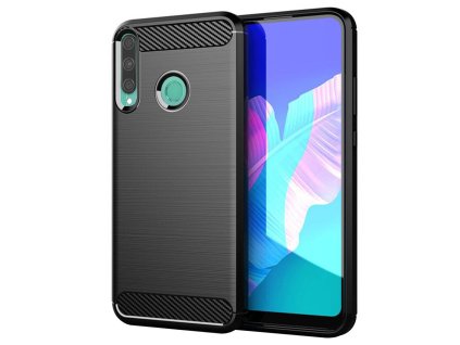 Techsuit Carbon Silicone puzdro pre Huawei P40 lite E – čierne