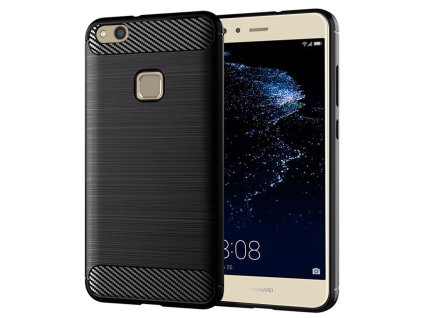 Techsuit Carbon Silicone puzdro pre Huawei P10 Lite – čierne
