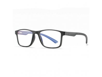 Techsuit Okuliare proti modrému svetlu Reflex TR90 (F2388) - obdĺžnikové - pieskovo čierne / sivé