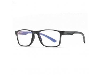 Techsuit Okuliare proti modrému svetlu Reflex TR90 (F2388) - obdĺžnikové - pieskovo čierne