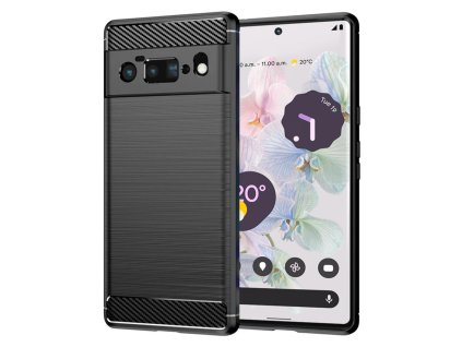 Techsuit Carbon Silicone puzdro pre Google Pixel 6 Pro – čierne