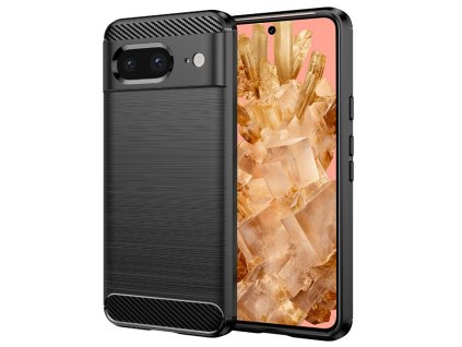 Techsuit Carbon Silicone puzdro pre Google Pixel 8 – čierne