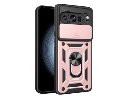 Techsuit CamShield Series puzdro pre Google Pixel 9 Pro XL – ružovo-zlaté