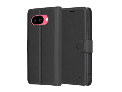 Techsuit Leather Folio puzdro pre Google Pixel 9a – čierne