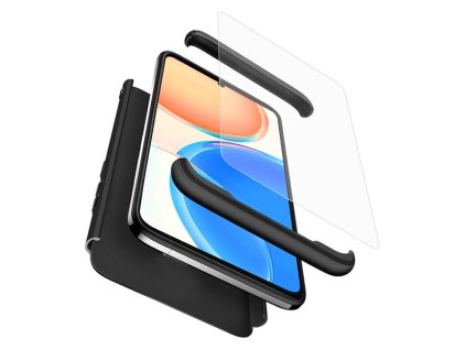 GKK 360 puzdro + ochranné sklo pre Honor X8 4G – čierne