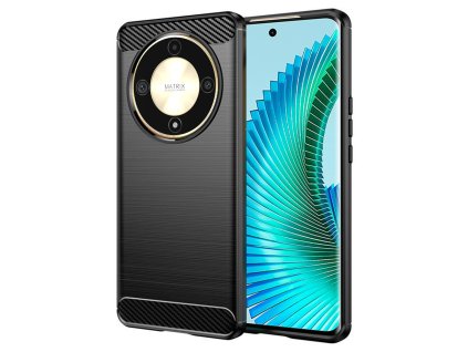 Techsuit Carbon Silicone puzdro pre Honor Magic6 Lite – čierne
