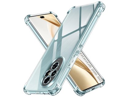 Techsuit Shockproof Clear Silicone puzdro pre Honor 200 – priehľadné