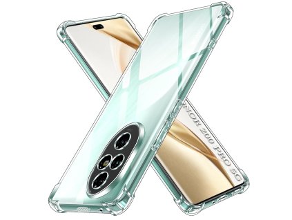 Techsuit Shockproof Clear Silicone puzdro pre Honor 200 Pro – priehľadné
