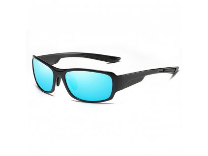 Techsuit Slnečné okuliare polarizačné TR90 (MM108) - ochrana proti UV žiareniu - žiarivo čierna / ľadovo modrá