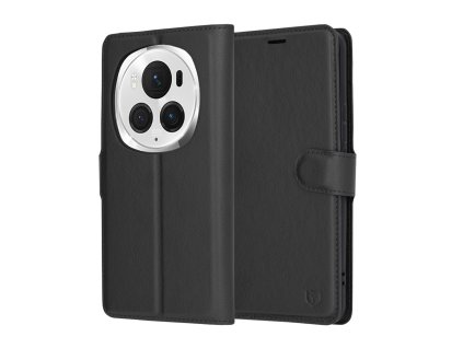 Techsuit Leather Folio puzdro pre Honor Magic6 Pro – čierne