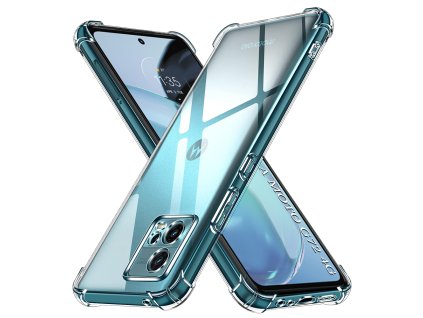 Techsuit odolné priehľadné silikónové puzdro na Motorola Moto G72 – priehľadné