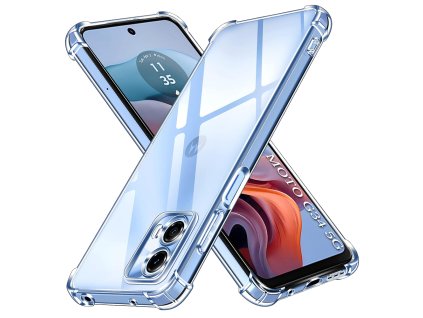 Techsuit odolné priehľadné silikónové puzdro na Motorola Moto G34 / Moto G45 – priehľadné