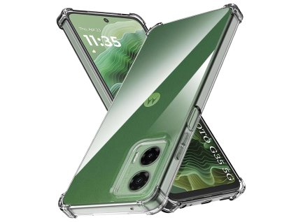 Techsuit odolné priehľadné silikónové puzdro na Motorola Moto G35 – priehľadné