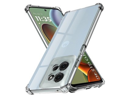 Techsuit odolné priehľadné silikónové puzdro na Motorola Moto G15 / G15 Power – priehľadné