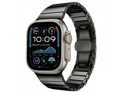 Techsuit - Watchband (W012) remienok pre Apple Watch 1–10 / SE / SE 2 / Ultra / Ultra 2 (42/44/45/46/49 mm) – čierny