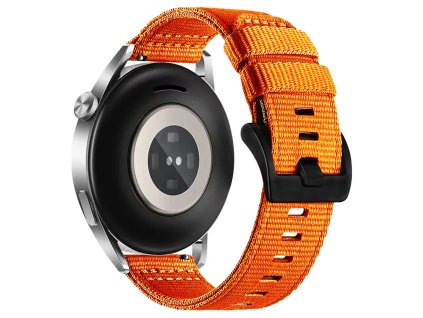 Techsuit – Watchband 22 mm (W070) remienok pre Samsung Galaxy Watch (46 mm)/Watch 3/Gear S3, Huawei Watch GT/GT 2/GT 3 (46 mm) – oranžový kvet