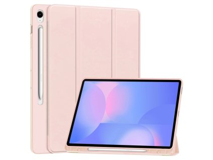 Techsuit – Flex Trifold puzdro s držiakom pera pre Samsung Galaxy Tab S10 FE Plus – ružové