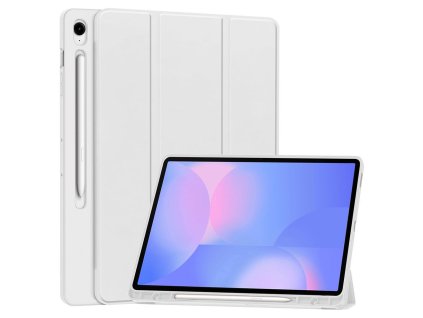Techsuit – Flex Trifold puzdro s držiakom pera pre Samsung Galaxy Tab S10 FE Plus – sivé
