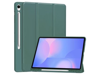 Techsuit – Flex Trifold puzdro s držiakom pera pre Samsung Galaxy Tab S10 FE Plus – zelené