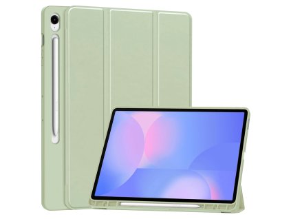 Techsuit – Flex Trifold puzdro s držiakom pera pre Samsung Galaxy Tab S10 FE Plus – matcha zelené