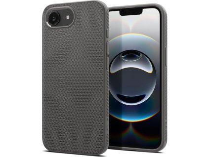 Spigen – Liquid Air puzdro pre iPhone 16e – mramorová sivá
