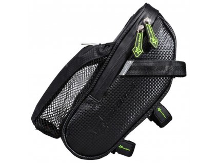 RockBros Úložná taška (C7-1) - na sedlo, s rýchloupínacím systémom, vrecko na fľašu na vodu, 24,5x8x9cm - čierna