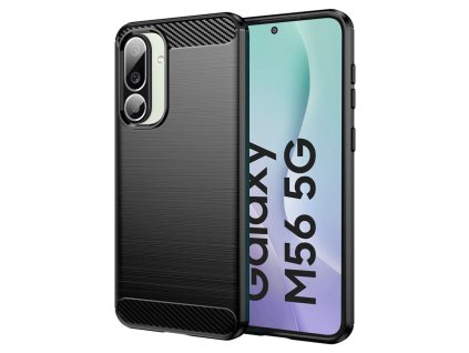 Techsuit - Carbon Silicone kryt na Samsung Galaxy M56 - čierny