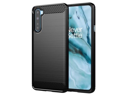 Techsuit – Carbon Silicone puzdro na OnePlus Nord 5G – čierne