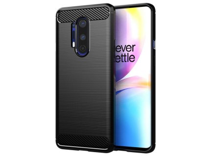 Techsuit – Carbon Silicone puzdro na OnePlus 8 Pro – čierne