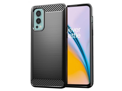 Techsuit – Carbon Silicone puzdro na OnePlus Nord 2 5G – čierne