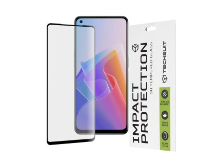 Techsuit – 111D Full Cover tvrdené sklo s celoplošným lepením na Oppo Reno7 4G / Reno7 Lite / Reno8 Lite / OnePlus Nord N20 5G – čierne