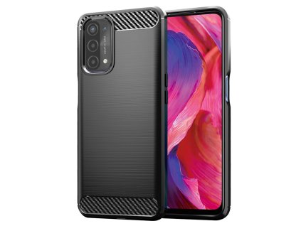 Techsuit – Carbon Silicone puzdro na Oppo A54 5G / A74 5G / OnePlus Nord N200 5G – čierne