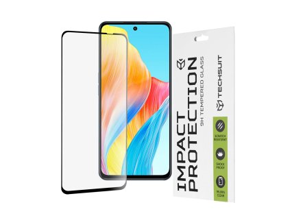 Techsuit – 111D Full Cover tvrdené sklo s celoplošným lepením na Oppo A98 5G / A79 5G / A58 4G / OnePlus Nord N30 SE – čierne