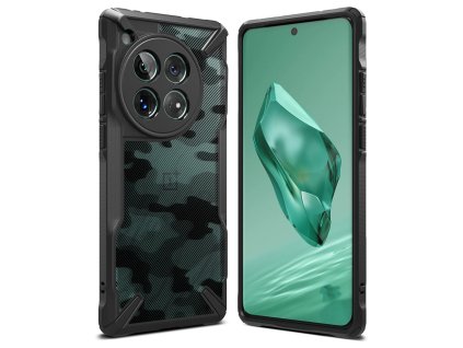 Ringke – Fusion X Design puzdro na OnePlus 12 – camo čierne