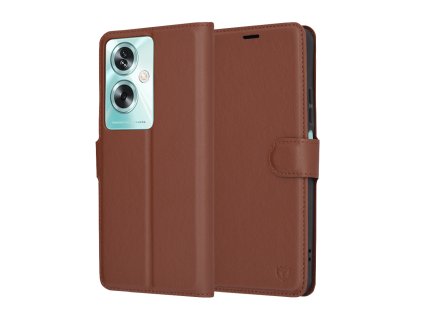Techsuit – Leather Folio puzdro na Oppo A79 5G / OnePlus Nord N30 SE – hnedé