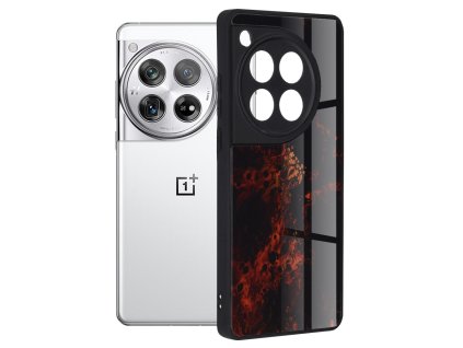 Techsuit – Glaze Series puzdro na OnePlus 12 – červená hmlovina