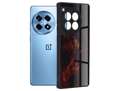 Techsuit – Glaze Series puzdro na OnePlus 12R – červená hmlovina