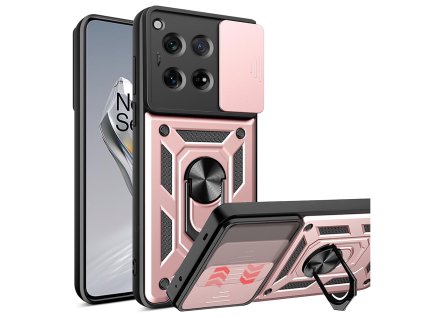 Techsuit – CamShield Series puzdro na OnePlus 12 – ružovo-zlaté