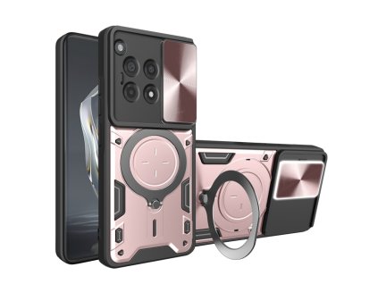 Techsuit – CamGuard Pro puzdro na OnePlus 12R – ružovo-zlaté