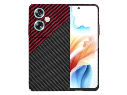 Techsuit – Carbonite FiberShell puzdro na Oppo A79 5G / OnePlus Nord N30 SE – vírivá červená