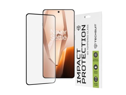 Techsuit – 111D Full Cover tvrdené sklo s celoplošným lepením na OnePlus 13R – čierne